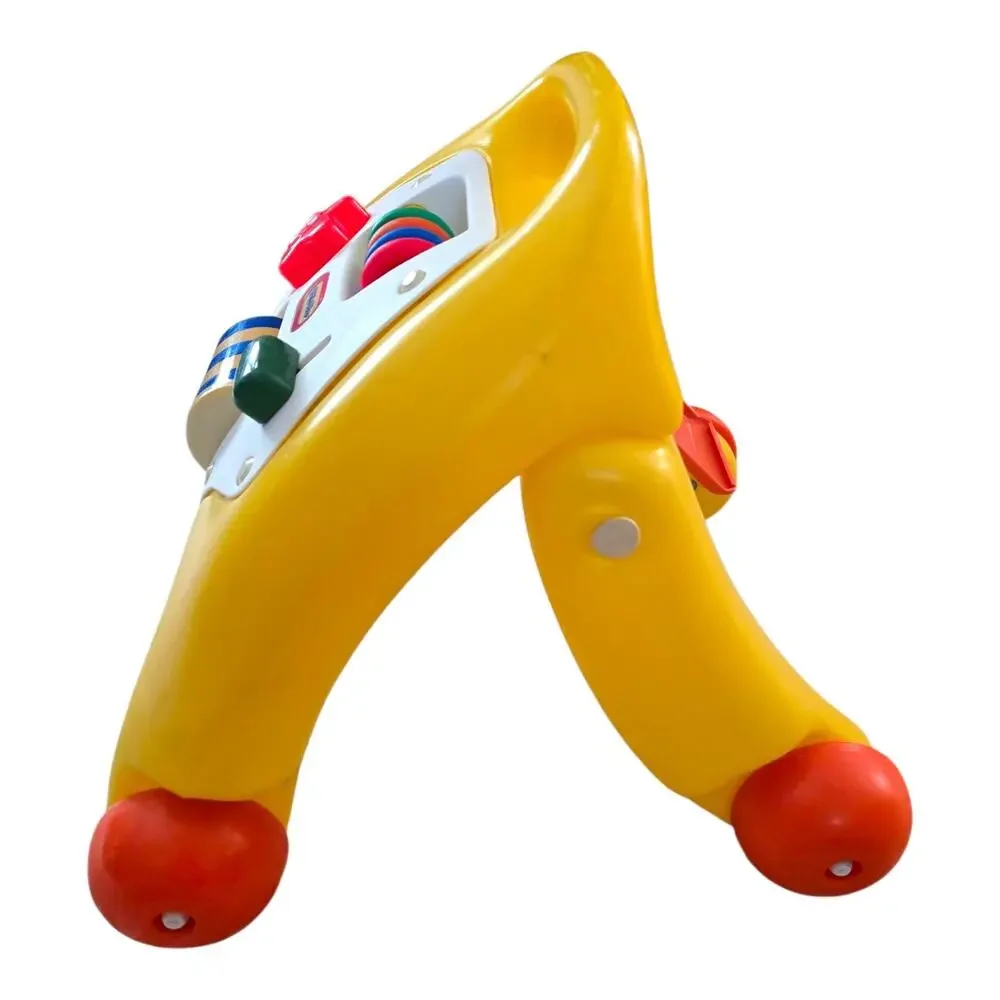 Vintage Little Tikes First Steps Baby Walker Activity Center Yellow Folding
